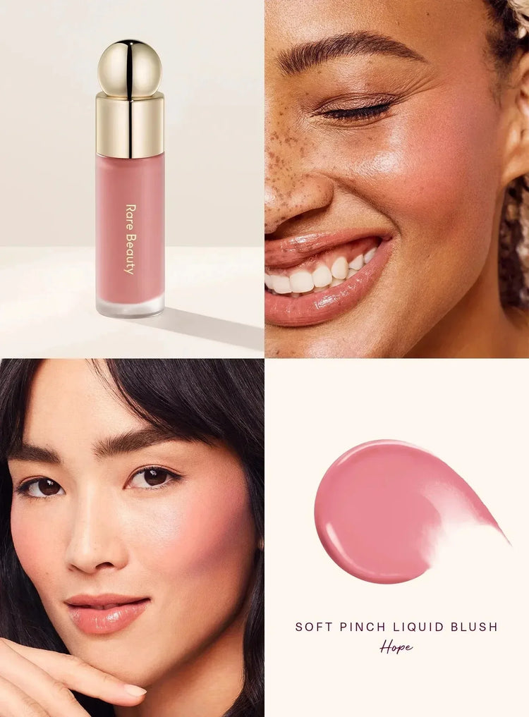 Rare Beauty Liquid Blush Shimmer Powder Blush Elastic Blush Easy-to-Blend Blush Lipstick Highlighter Long-Lasting Makeup Natura