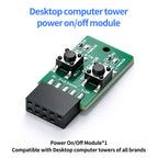 PC Power Reset Switch External Module 9Pin Motherboard Header Power LED HDD Indicator for Computer Case Test Board Repair DIY