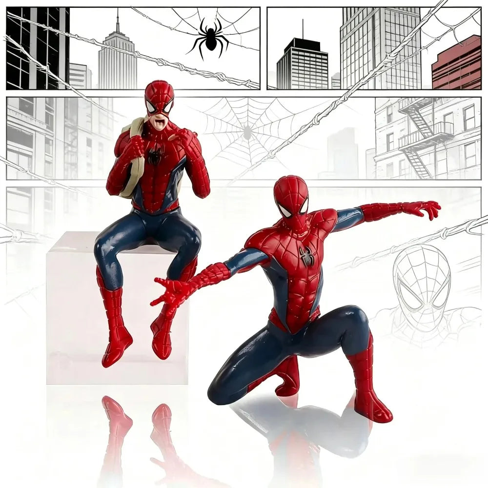 2026 Popular Superhero Spider-Man 7-9 cm Mini Hand-made Desktop Model Decoration Game Peripherals Avengers Collection Toy Gift