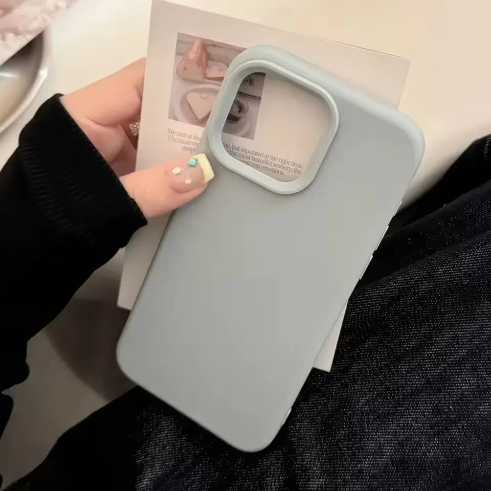 Dopamine-Inspired Silicone Solid Color Simple Fashion Phone Case for iPhone 18 17 Pro 16 Plus 16 18 Pro Max 15 14 13 12 11 Cover