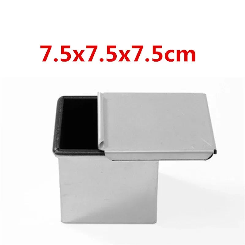Square toast Bread Baking Tray Cake box Mold with Lid Aluminum Alloy Non-stick Pan Mini Baking Tray Baking Box Diy Cake Bakeware