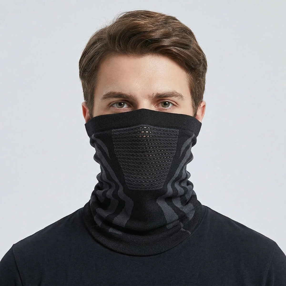 Winter Men Women Warm Skiing Mask Scarf Elastic Breathable Half Face Mask For Cycling Outdoor Sports Running Hiking Fishing