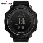 NORTH EDGE Men's Sport Digital Watch Hours Running Swimming Military Army Watches Altimeter Barometer Compass Waterproof 50m
