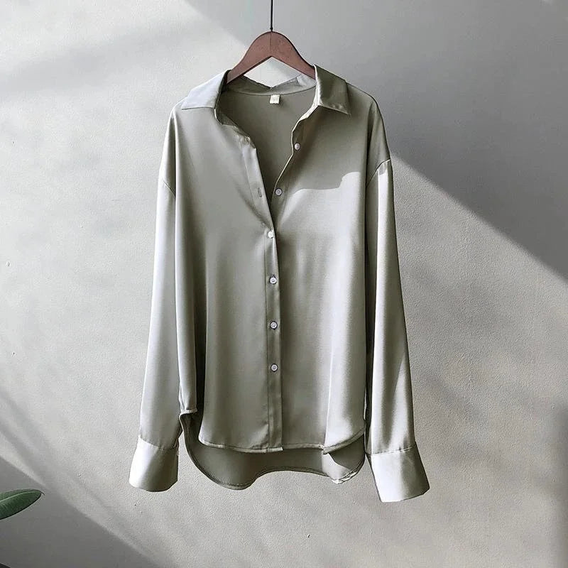 2025Spring Shirt And Blouses New Sweater Cardigans Woman Top Knitted Korean Long Sleeve Lapel Button Elegance Sweet Casual Coats