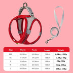Dog Harness Leash Set for Small Dogs French Bulldog Chihuahua Pug Outdoor Walking Lead Leash Adjustable Puppy Cat Harness Vest