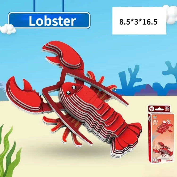3D Jigsaw Puzzles for Kids Jurassic World Dinosaur Educational Toys Paper Animal Puzzle Cartoon Model Toys Children's Day Gift