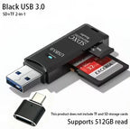 2-in-1 Multi Functional  USB 3.0 Card ReaderMiniSD TFMemoryCardReaderUSBFlashDrive CardreaderAdapter For PCLaptops Accessories