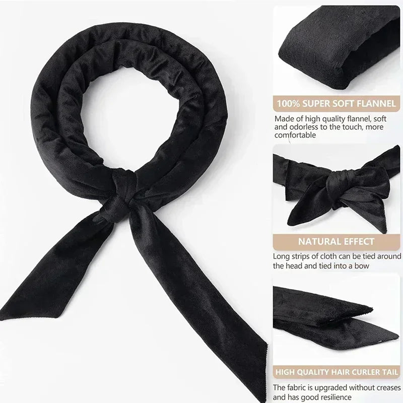 Heatless Curling Rod Headband No Heat Hair Curlers Ribbon Lazy Hair Rollers Silk Curls Sleeping Soft Headband Hair Styling Tools