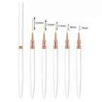 Nail Brush Pen 5pcs/set Nail Art Liner Brushes Set Elongated Striping Drawing Professional