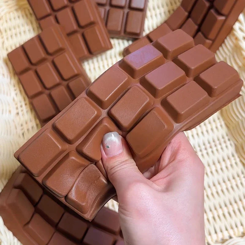 Squishy Simulated Chocolate Squeeze Toy PU Soft and Slow Rebound Fidget Toys Stress Relief Toy Sensory Squeeze Toys for Adults