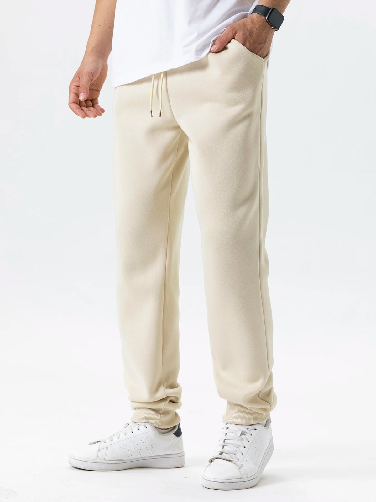 Mens Casual Pants Autumn Winter Fleece Sweatpants Men Joggers Elastic Waist Sport Casual Trousers Baggy Fitness Gym Clothing
