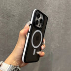 Luxury Matte Armor Phone Case For iPhone 16 15 14 11 12 13 Pro Max Plus Magsafe Magnetic Bumper Back Cases Cover Funda Coque