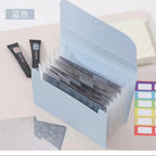 Macaron High-Aesthetic Multi-Layer Accordion File Folder Compact Portable Nail Art Organizer For Nail Stamping Plate Storage