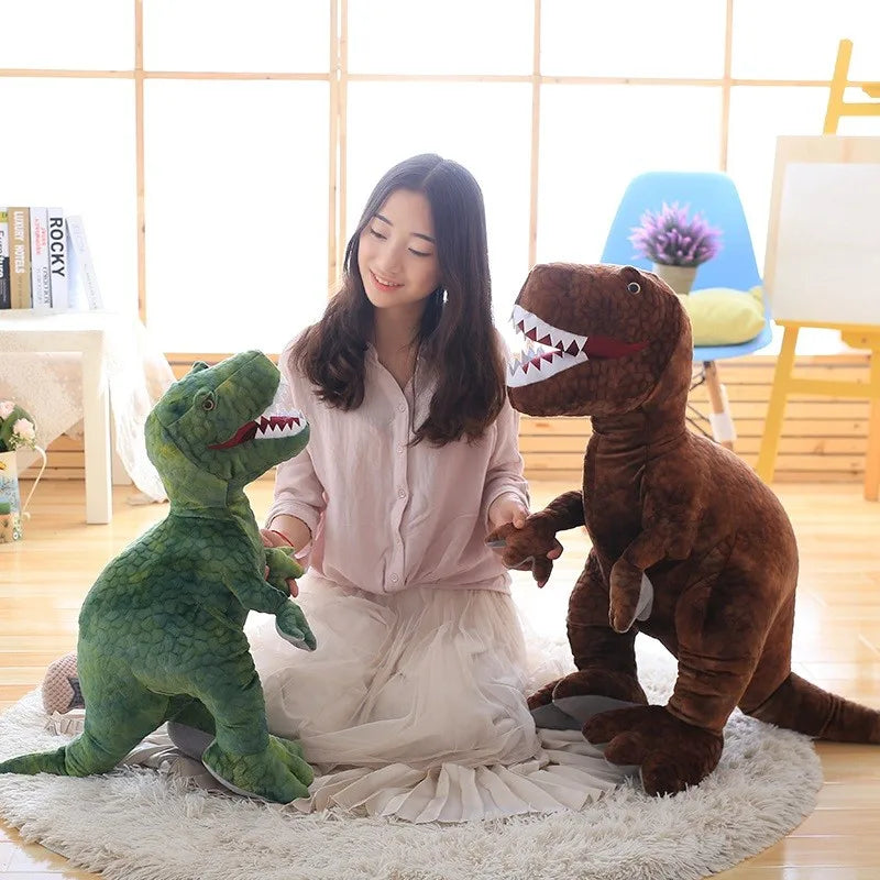 Hot 50cm-80cm Cute Simulation Dinosaur Plush Toys Stuffed Animals Plush Dinosaur Pillow Tyrannosaurus Rex Dolls Boys Girls Gifts