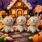 10pcs Mini Mummy Resin Figurines, Tiny Mummy Doll Statues, Micro Landscape Ornaments, Desktop Decor for Halloween Party