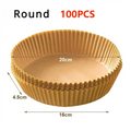 50/100PCS Air Fryer Disposable Paper Square Round Baking Paper Barbecue Plate NonStick Mat Kitchen Oven Oil Absorbing Paper Tool