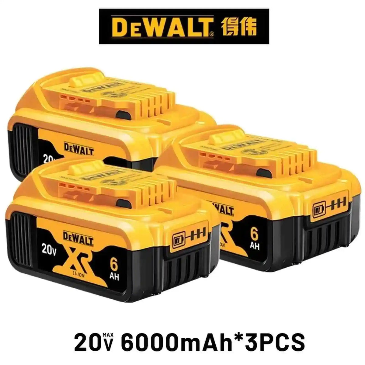100%Original Dewalt Battery 20V 6Ah 9Ah Tool Battery DCB206 DCB205 DCB200 DCF887 DCG405 DCD791 DCF922 DCF850 DCD805 tool battery