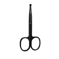 1PC Silver Mirror Light Black Round Head Safety Nose Hair Scissors Neutral Stainless Steel Scissors