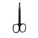 1PC Silver Mirror Light Black Round Head Safety Nose Hair Scissors Neutral Stainless Steel Scissors
