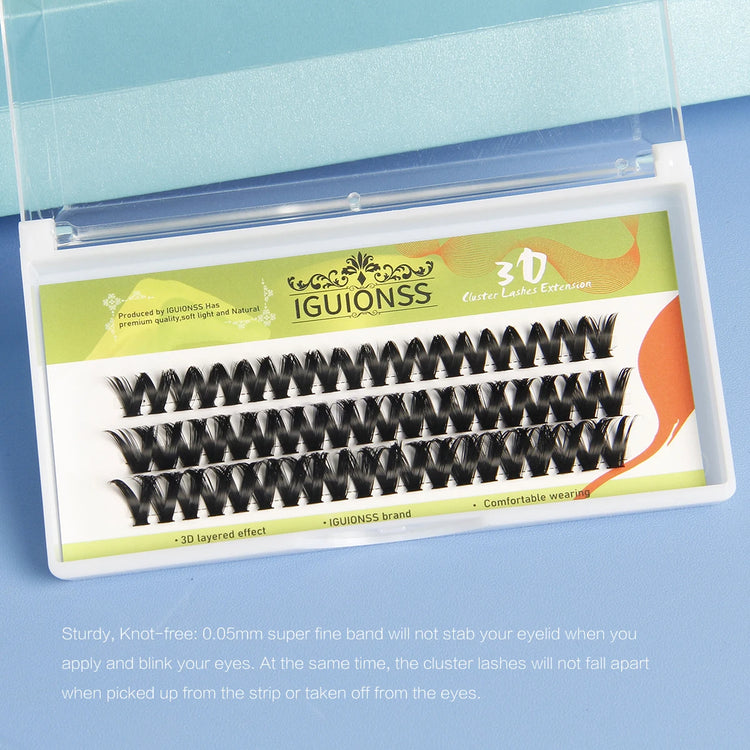 Lash Clusters DIY Individual Eyelash Extensions Natural Wispy Cluster Lashes C D Curl Multi Style At Home IGUIONSS