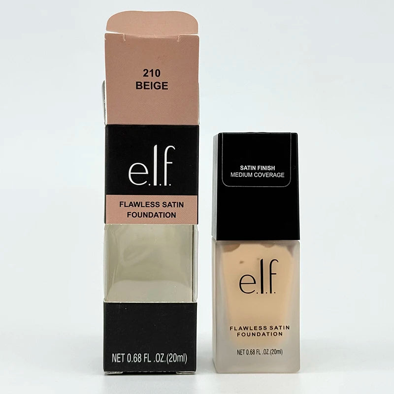 New Elf Flawless Satin Liquid Foundation Lasting Oil Control Full Coverage Facial Makeup Liquid Poreless Putty Primer Cosmetics