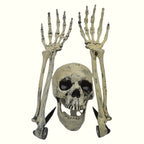 1/6pcs Skeleton Bone Garden Ground Stakes Skull Head & Hand for Halloween Home Yard Ground Insert Holiday Party Decor Ghost Hand