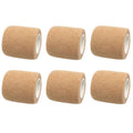 6 Rolls 5cm*4.5m Disposable Self-Adhesive Elastic Bandage with Handle Tube Tattoo Accessories Gauze Tape for First Aid Tools