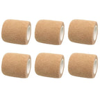 6 Rolls 5cm*4.5m Disposable Self-Adhesive Elastic Bandage with Handle Tube Tattoo Accessories Gauze Tape for First Aid Tools
