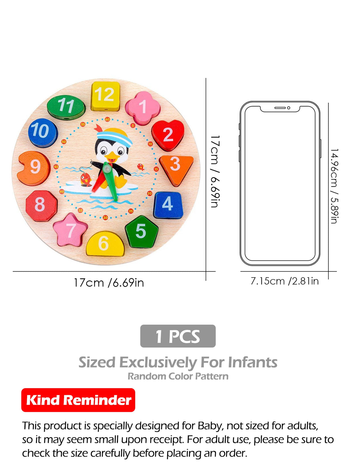 Wooden Montessori Toy Set,Educational Toys with Clock Puzzle,Early Learning Sensory Developmental Gift for Toddler Boys Girls