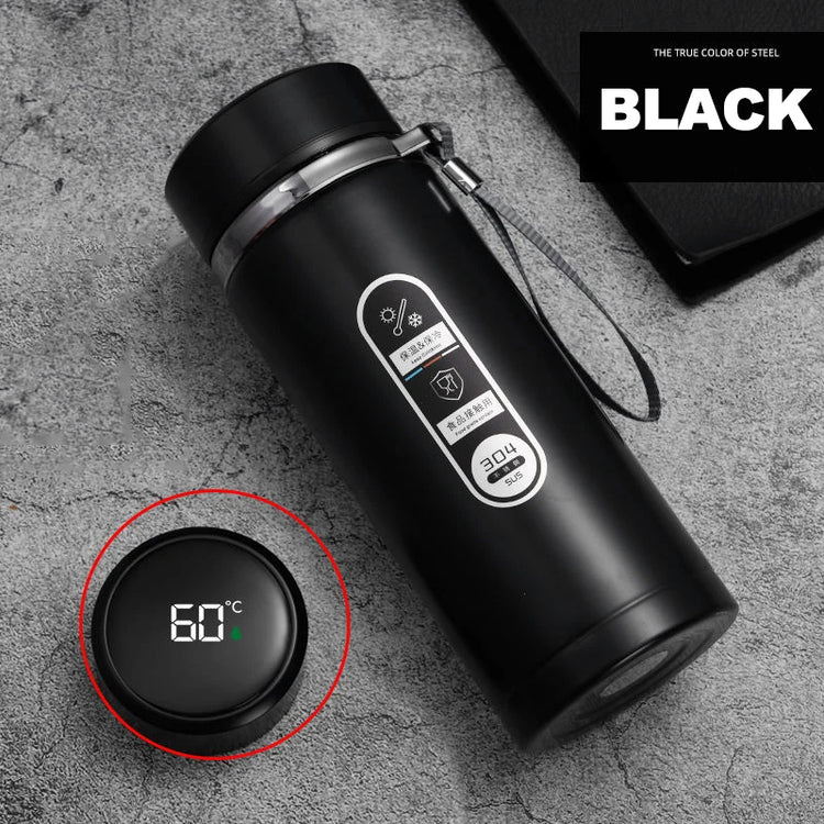 SoftAura Stainless Steel Thermos Bottle LED Temperature Display 500ML- 1L Sus304 Vacuum Flask Portable Cup  2026 New