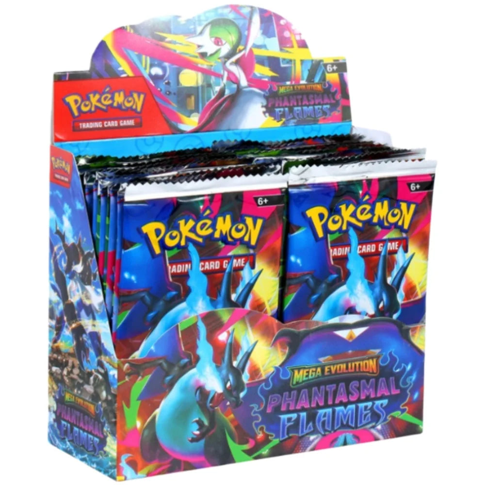 360PCS TCG Mega Evolution Phantasmal Flames Trading Card Gengar Heracross Lopunny Charizard X Anime Collectible Collection Gift