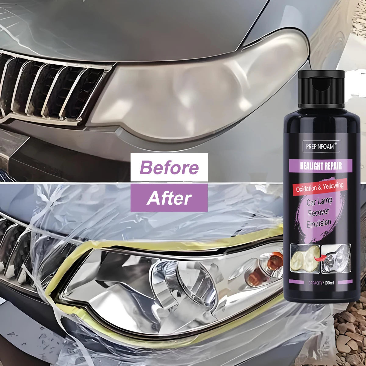 Car Headlight Restoration Polishing Kits Headlamp Repair Cleaning Paste Remove Oxidation Headlight Polish Liquid