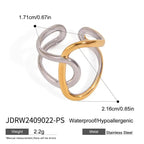 High End Waterproof Hollow Stainless Steel Finger Ring Trendy for Women Personalize Jewelry Wholesale