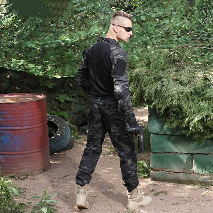 Men Tactical Uniform Camouflage Multicam Shirt Coat Pant Soldier Sniper Hunting Clothes