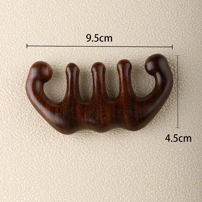 New Wooden Massage Wood Massager Comb Scalp Head Oil Massager Scalp Hair Comb Tools AMS01