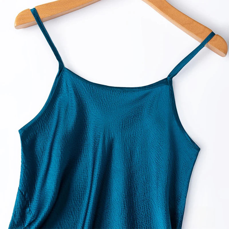 Women Sling 100% Natural Mulberry Silk Solid Colors Classical Top Camisole Vest Fashion Summer Beach M1548