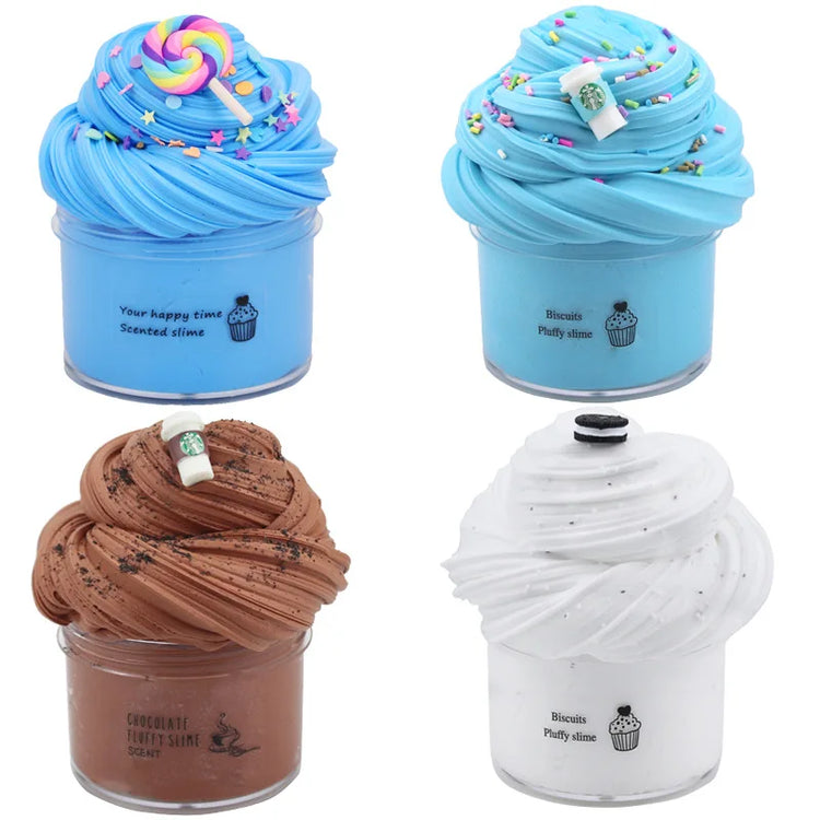 Butter Slimes Soft Slime Toys Slime Set with 4-Pack Safe Color Toys Super Soft and Non-Stick DIY Surprise Slimes