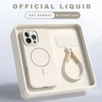 Magnetic Phone Case For iPhone 15 14 16 Plus 11 12 13 16 Pro Max Silicone Official Lanyard Magsafe Strap Protector Soft Cover