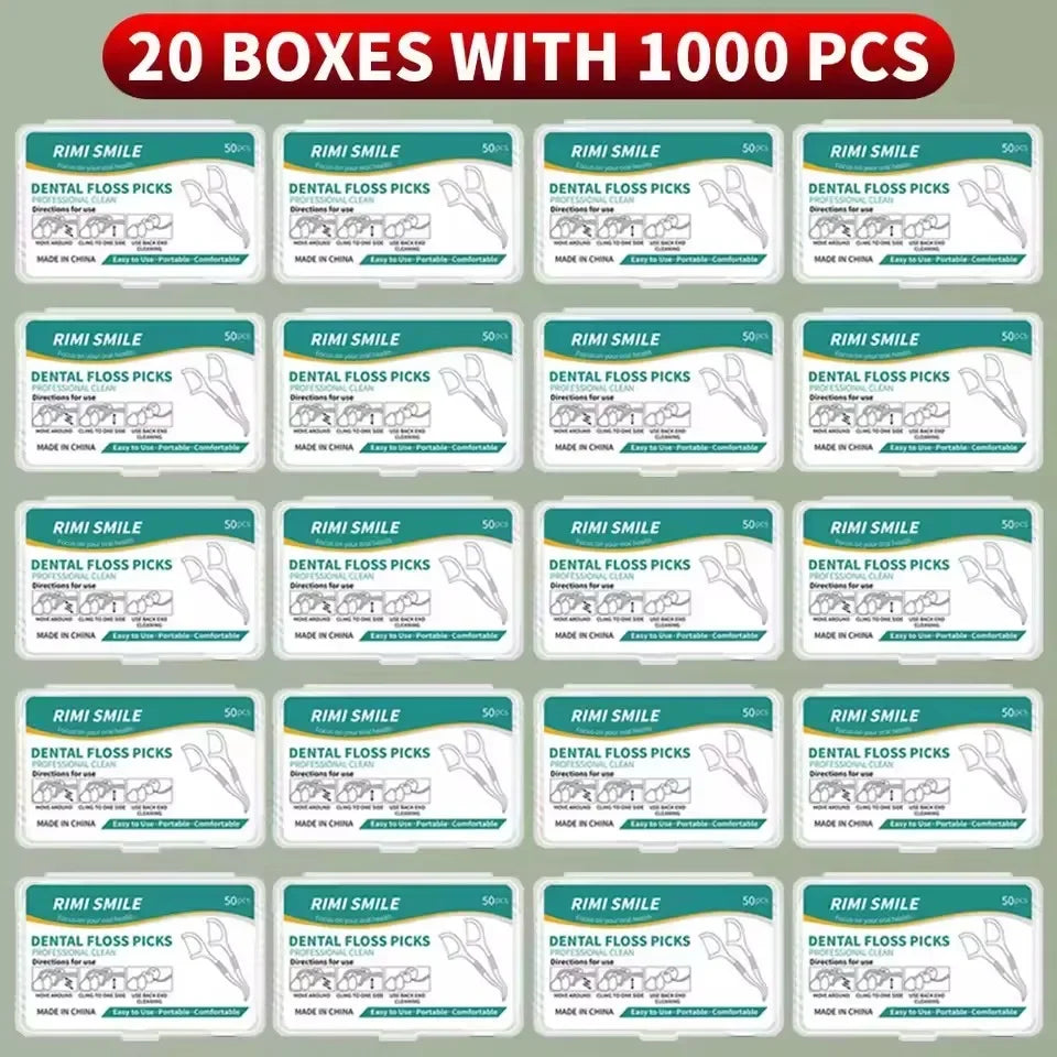 1/3/6/20 Box Portable Disposable Dental Floss Plastic Toothpick High-tension Dental Floss Stick Dental Floss Box ﻿Oral Care