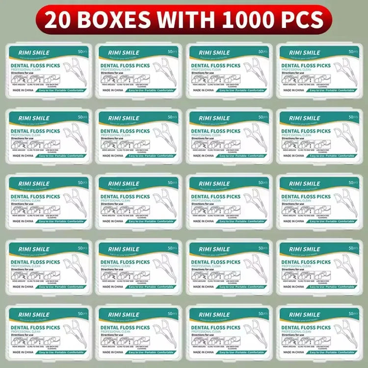 1/3/6/20 Box Portable Disposable Dental Floss Plastic Toothpick High-tension Dental Floss Stick Dental Floss Box ﻿Oral Care