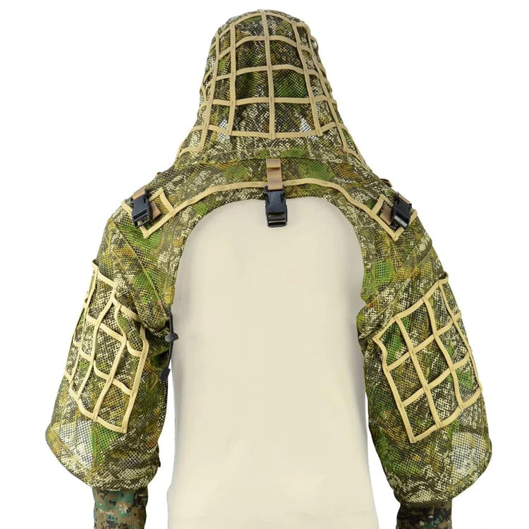 Ghillie Suit Foundation, Ghillie Poncho, Camouflage Hunting Base, Cape Sniper Viper Hood for Airsoft Paintball