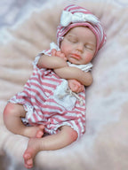 33cm Can Open Mouth Full Body Solid Silicone LouLou Reborn Girl and Boy Doll Soft Touch Handmade  Reborn Corpo De Silicone