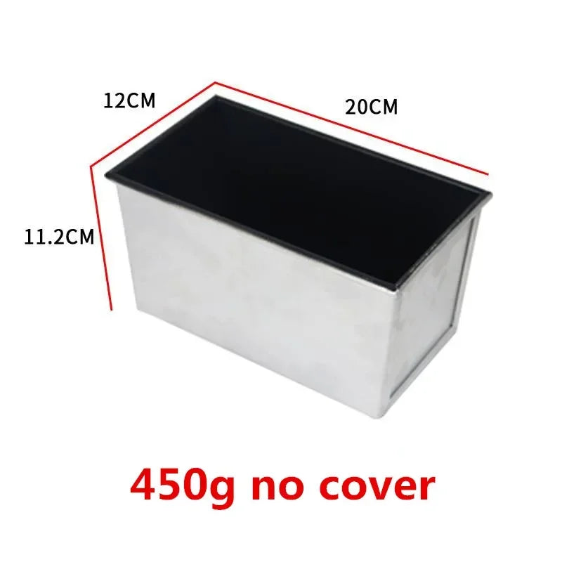 Square toast Bread Baking Tray Cake box Mold with Lid Aluminum Alloy Non-stick Pan Mini Baking Tray Baking Box Diy Cake Bakeware