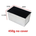 Square toast Bread Baking Tray Cake box Mold with Lid Aluminum Alloy Non-stick Pan Mini Baking Tray Baking Box Diy Cake Bakeware