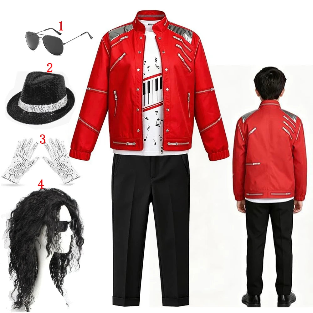 Hip Hop Kids Clothes Halloween Cosplay Birthday Party Dance Performance Children's Costume Pop Star Boys Girls Outfits
