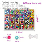 700Pcs Jewelry Making Kit DIY Beaded Crafts for Necklaces & Bracelets Acrylic, Soft Clay, Animal Charms, Polymer Clay Bead Sets