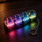 NEW LED Keyboard Keychain Fidget Toys Crystal Clicker Sensory Toy for Stress Relief Keyboard Keychain Fidget Toy for Adults Kids
