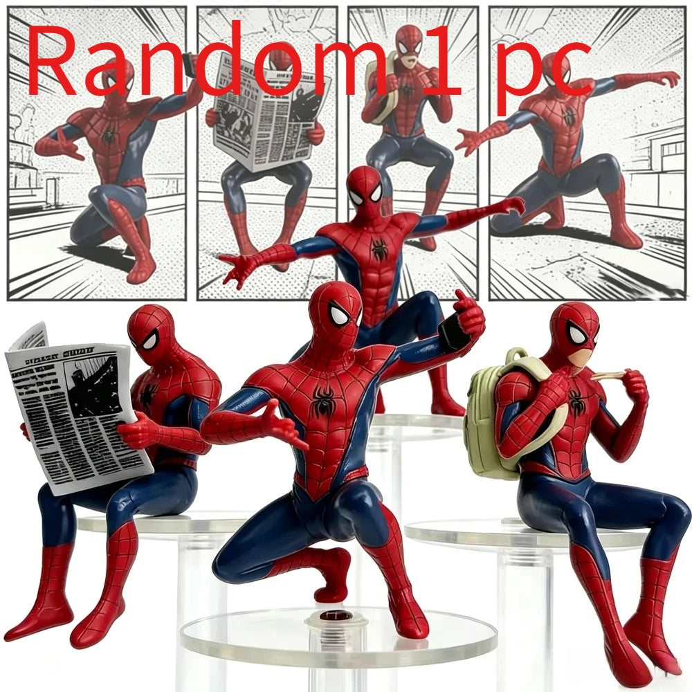 2026 Popular Superhero Spider-Man 7-9 cm Mini Hand-made Desktop Model Decoration Game Peripherals Avengers Collection Toy Gift