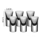 12pcs/6pcs/2pcs Shot Glass 15ml Spirits Cup Thicken Bottom Transparent Glass Drinkware Strong Liquor  Cup Baijiu Wine Small Cups