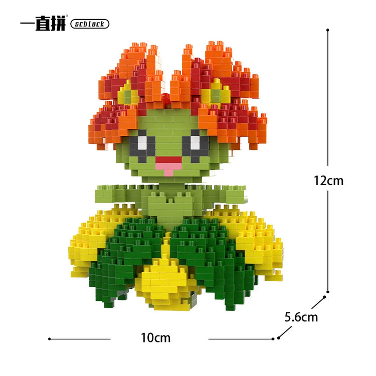 Pokemon Building Blocks Small Cartoon Mini Block Pikachu Charizard Eevee Mewtwo Anime Assemble Action Model Dolls Boys Toys